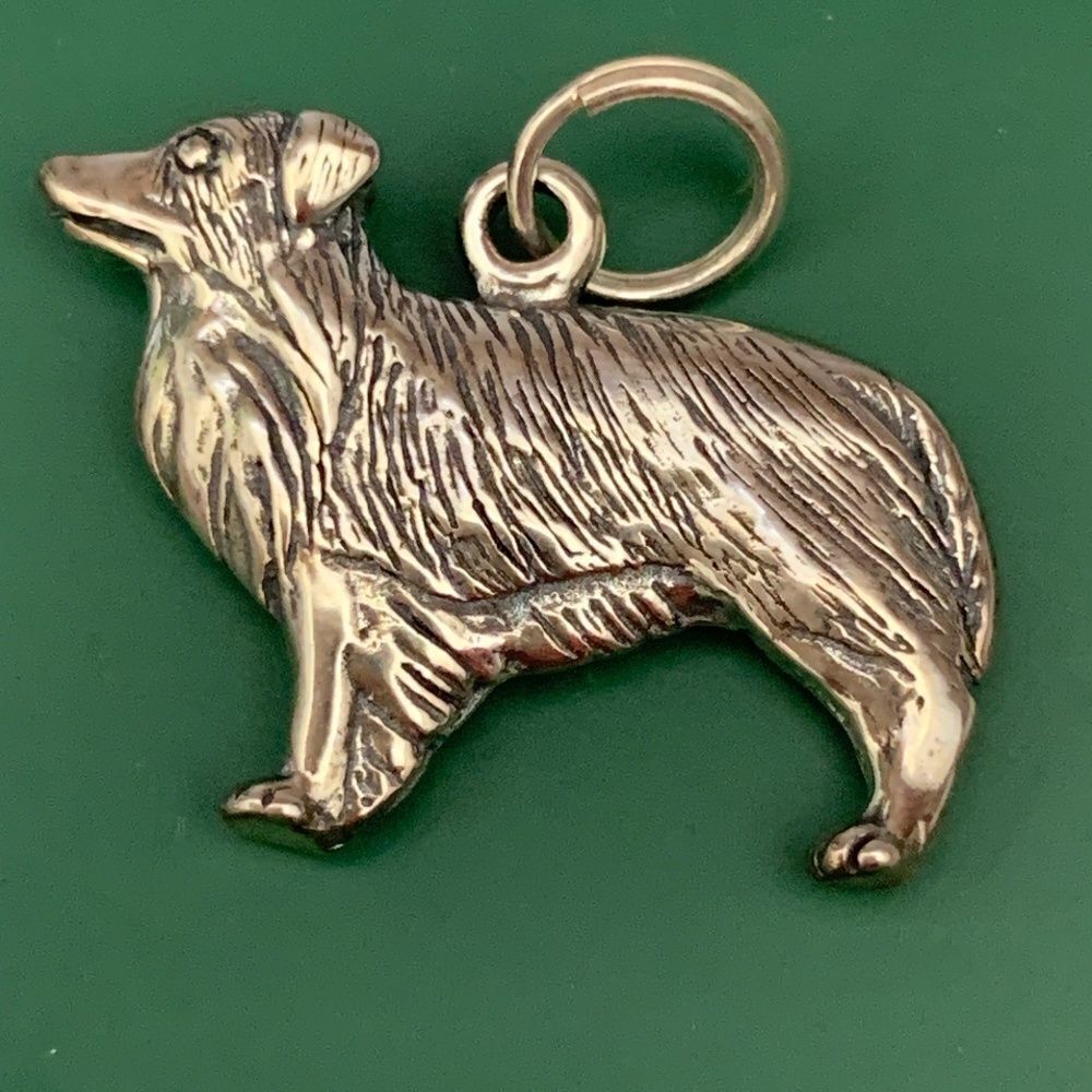.925 Border Collie Sterling Silver Jewelry Charm #dog #pet